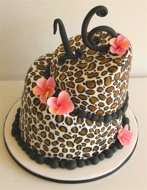 happy birthday leopard print cake.